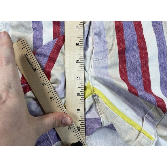 Chino by Anthropologie Shorts Womens Sz 25 Striped Relaxed Preppy Breathable - Picture 11 of 12